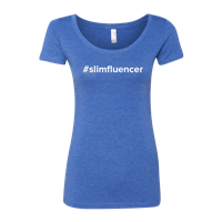 Women's #slimfluencer Blue Scoop Neck
